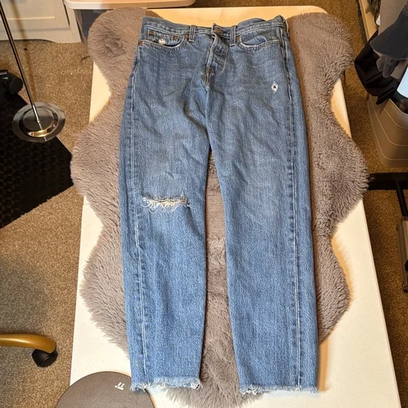 Levi's Light Blue Wedgie Straight Leg Jeans - Picture 5 of 7